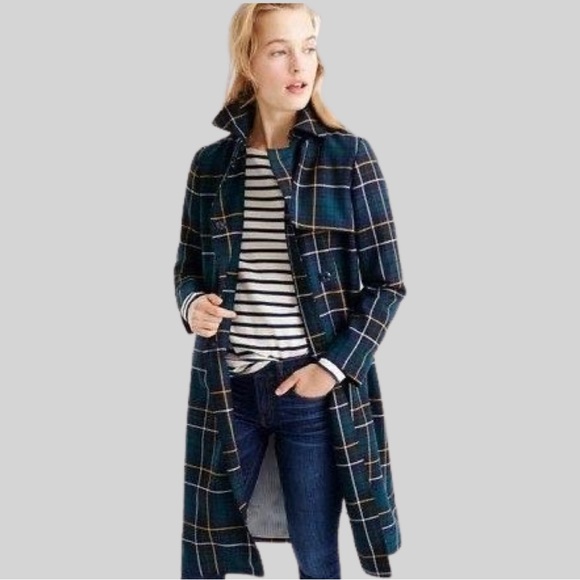 J.Crew Collection Trench coat in Tartan - Picture 3 of 17
